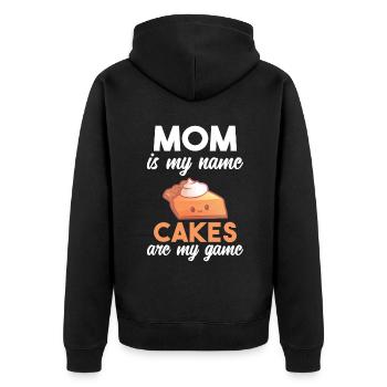 Cake Lover Cake Gift - Unisex Premium Bio Zip Hoodie - Schwarz - Hinten - Nico (187cm)