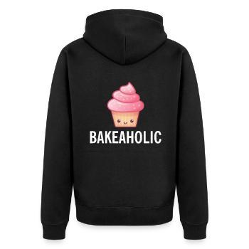 Gâteau d’amoureux des gâteaux - Veste à capuche bio Premium Unisexe - noir - Dos - Nico (187cm)