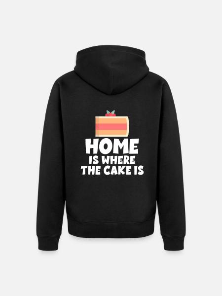 Cake Lover Cake Gift - Unisex Premium Organic Zip Hoodie - black