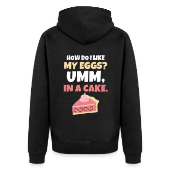 Cake Lover Cake Gift - Unisex Premium Organic Zip Hoodie - black - Back - Nico (187cm)