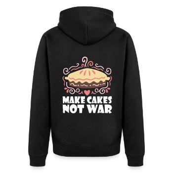 Cake Lover Cake Gift - Unisex Premium Organic Zip Hoodie - black - Back - Nico (187cm)