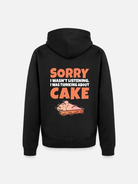 Cake Lover Cake Gift - Unisex Premium Organic Zip Hoodie - black