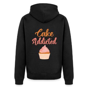 Cake Lover Cake Gift - Veste à capuche bio Premium Unisexe - noir - Dos - Nico (187cm)