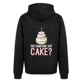 Cake Lover Cake Gift - Unisex Premium Bio Zip Hoodie - Schwarz - Hinten - Nico (187cm)