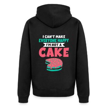 Cake Lover Cake Gift - Veste à capuche bio Premium Unisexe - noir - Dos - Nico (187cm)