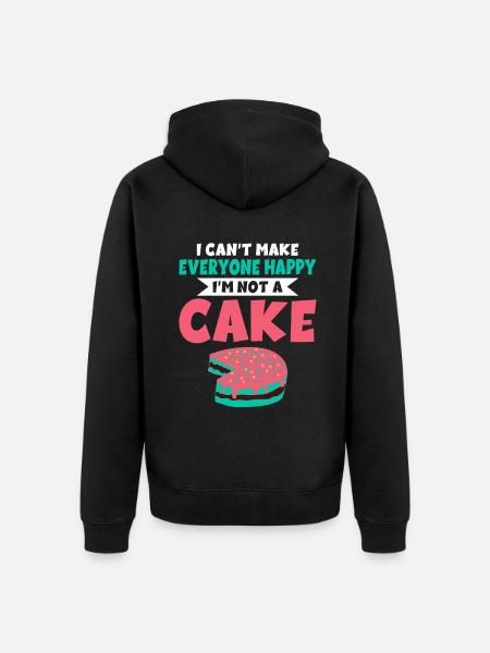 Cake Lover Cake Gift - Unisex Premium Organic Zip Hoodie - black
