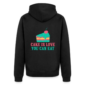 Cake Lover Cake Gift - Veste à capuche bio Premium Unisexe - noir - Dos - Nico (187cm)