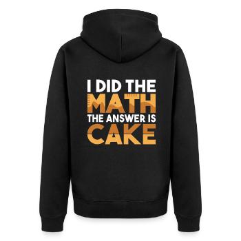 Cake Lover Cake Gift - Veste à capuche bio Premium Unisexe - noir - Dos - Nico (187cm)