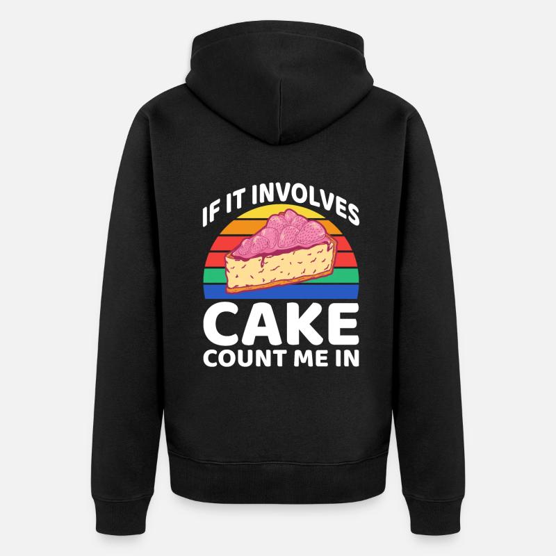 Cake Lover Cake Gift - Unisex Premium Bio Zip Hoodie - Schwarz