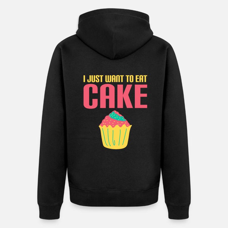 Cake Lover Cake Gift - Unisex Premium Bio Zip Hoodie - Schwarz