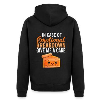 Cake Lover Cake Gift - Unisex Premium Bio Zip Hoodie - Schwarz - Hinten - Nico (187cm)