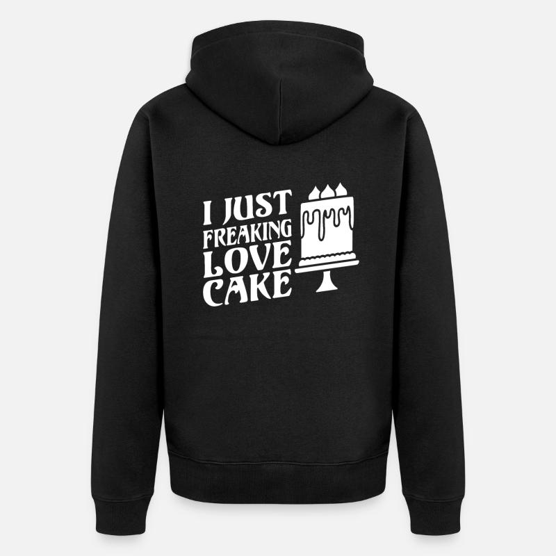 Cake Lover Cake Gift - Unisex Premium Bio Zip Hoodie - Schwarz
