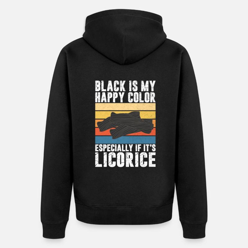 Cadeaux de réglisse - Veste à capuche bio Premium Unisexe - noir