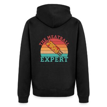 Meatball Lovers Gifts - Unisex Premium Organic Zip Hoodie - black - Back - Nico (187cm)