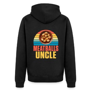 Meatball Lovers Gifts - Unisex Premium Bio Zip Hoodie - Schwarz - Hinten - Nico (187cm)