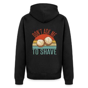 Meatball Lovers Gifts - Unisex Premium Bio Zip Hoodie - Schwarz - Hinten - Nico (187cm)