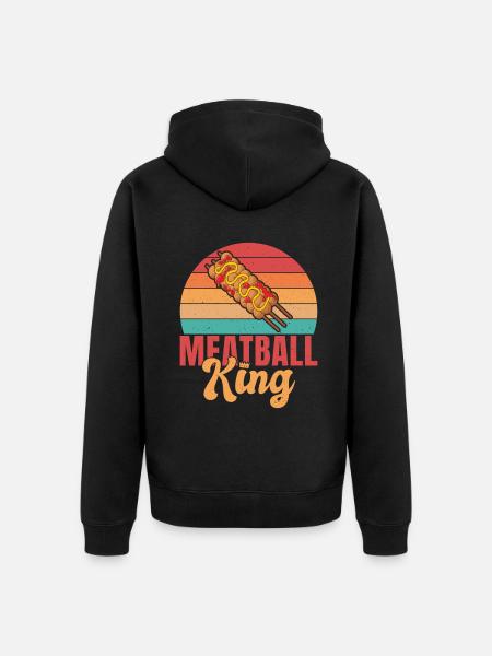 Meatball Lovers Gifts - Unisex Premium Organic Zip Hoodie - black