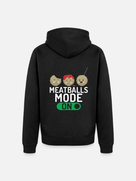 Meatball Lovers Gifts - Unisex Premium Organic Zip Hoodie - black