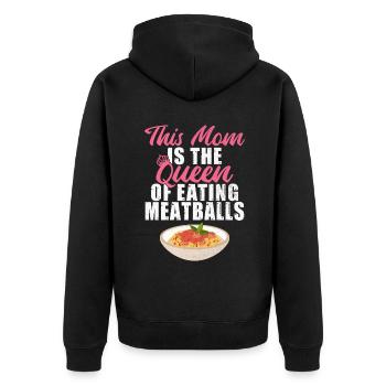 Meatball Lovers Gifts - Unisex Premium Bio Zip Hoodie - Schwarz - Hinten - Nico (187cm)