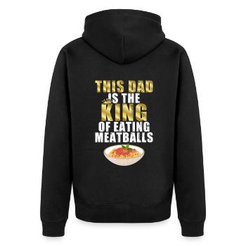 Meatball Lovers Gifts - Unisex Premium Organic Zip Hoodie - black - Back - Nico (187cm)
