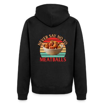 Cadeaux pour les amateurs de boulettes de viande - Veste à capuche bio Premium Unisexe - noir - Dos - Nico (187cm)
