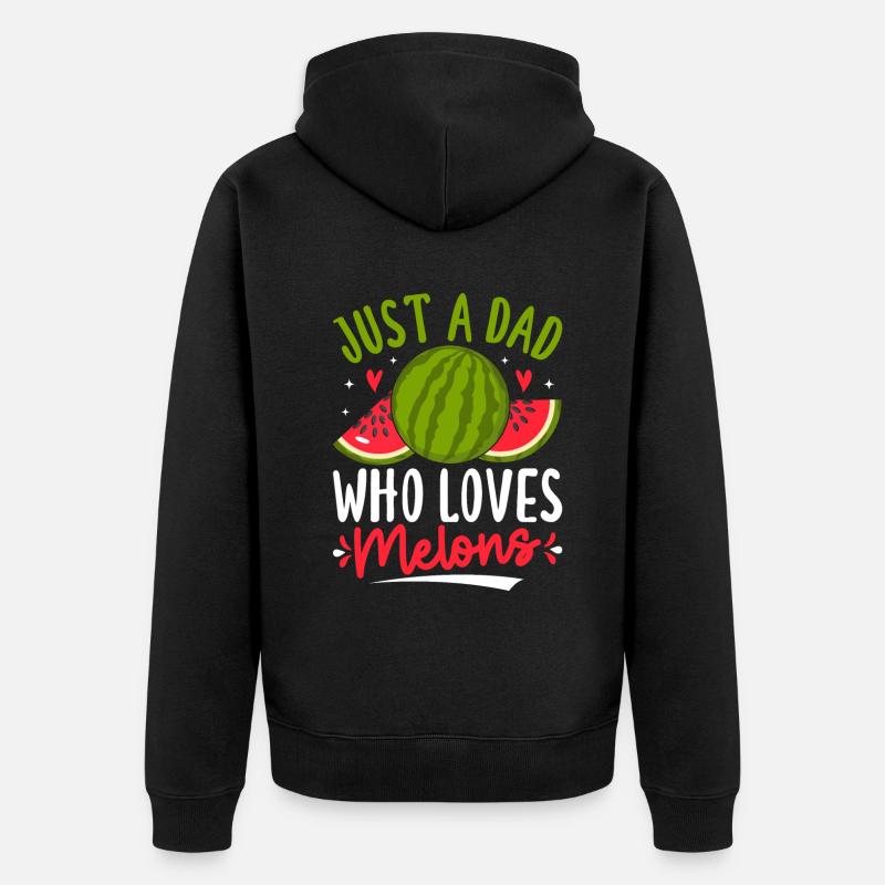Melon Gift - Unisex Premium Bio Zip Hoodie - Schwarz