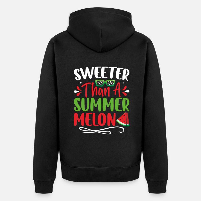 Melon Gift - Unisex Premium Bio Zip Hoodie - Schwarz