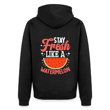 Melon Poison - Veste à capuche bio Premium Unisexe - noir - Dos - Nico (187cm)