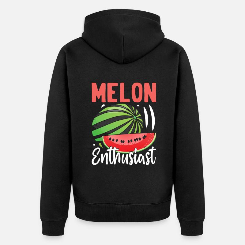 Melon Gift - Unisex Premium Bio Zip Hoodie - Schwarz