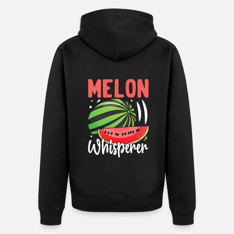 Melon Gift - Unisex Premium Bio Zip Hoodie - Schwarz