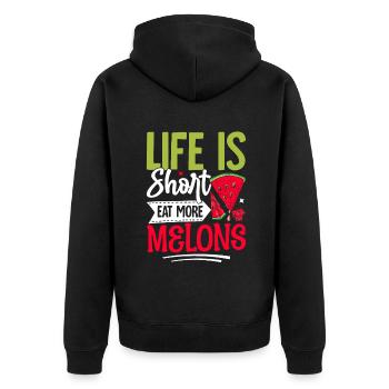 Melon Poison - Veste à capuche bio Premium Unisexe - noir - Dos - Nico (187cm)