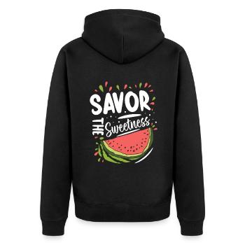 Melon Poison - Veste à capuche bio Premium Unisexe - noir - Dos - Nico (187cm)