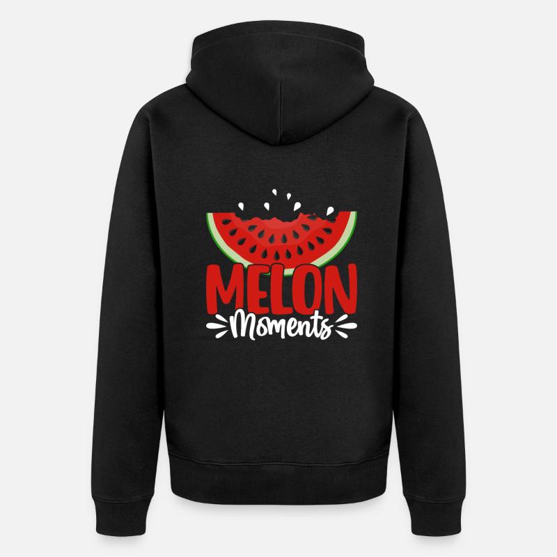 Melon Gift - Unisex Premium Bio Zip Hoodie - Schwarz