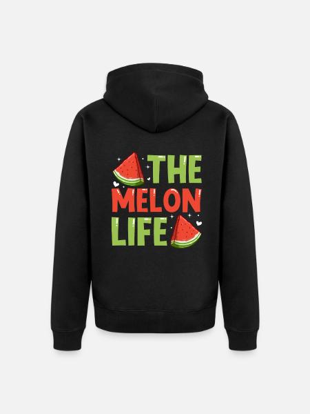 Melon Poison - Unisex Premium Organic Zip Hoodie - black