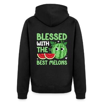 Melon Poison - Veste à capuche bio Premium Unisexe - noir - Dos - Nico (187cm)