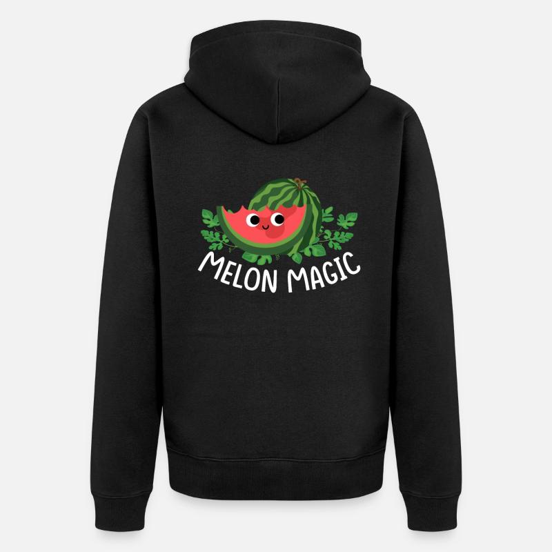 Melon Gift - Unisex Premium Bio Zip Hoodie - Schwarz