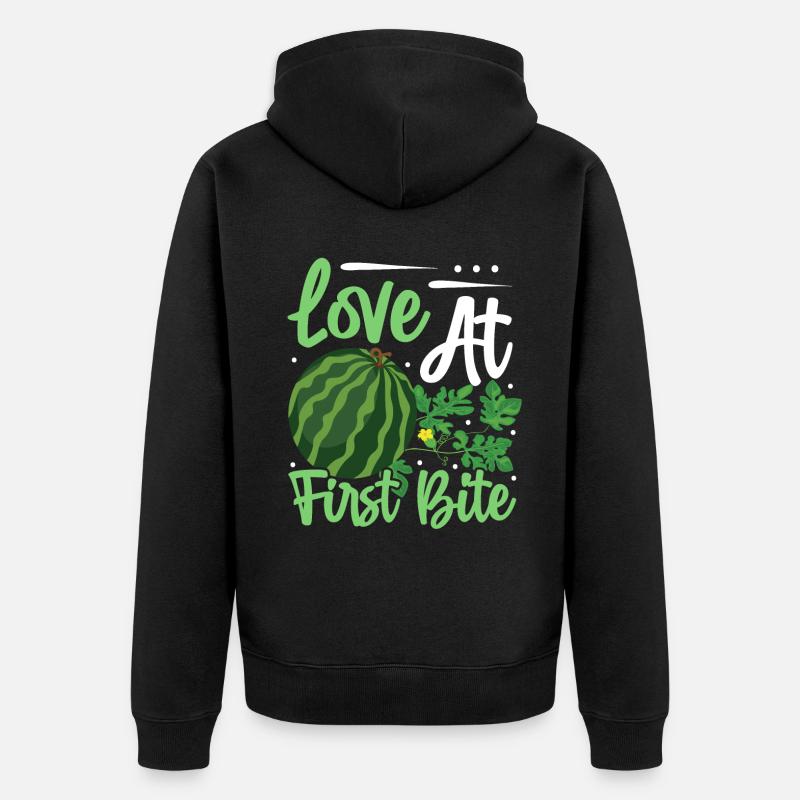 Melon Gift - Unisex Premium Bio Zip Hoodie - Schwarz