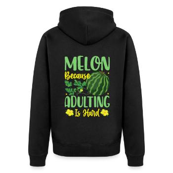 Melon Poison - Veste à capuche bio Premium Unisexe - noir - Dos - Nico (187cm)