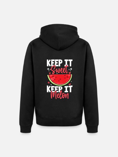 Melon Poison - Unisex Premium Organic Zip Hoodie - black