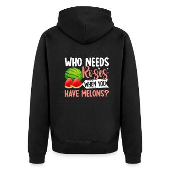 Melon Poison - Veste à capuche bio Premium Unisexe - noir - Dos - Nico (187cm)