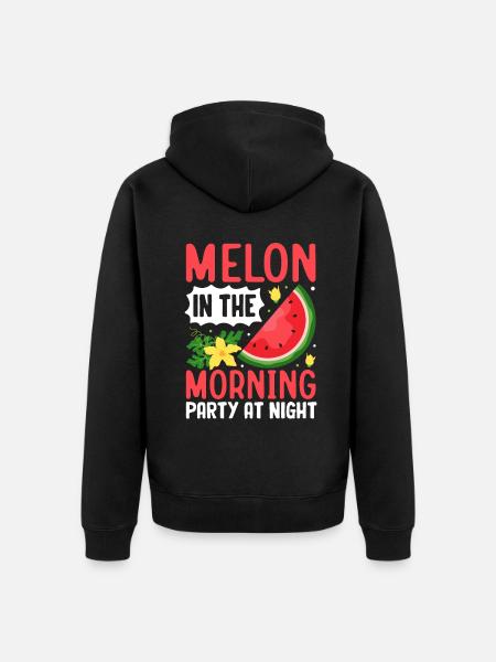 Melon Poison - Unisex Premium Organic Zip Hoodie - black