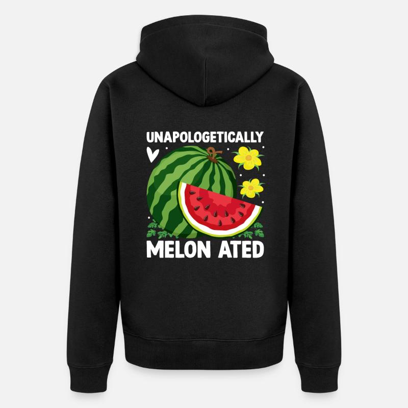 Melon Gift - Unisex Premium Bio Zip Hoodie - Schwarz
