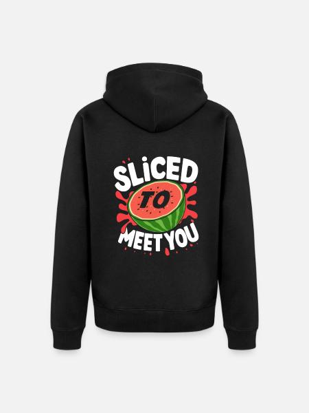 Melon Gift - Unisex Premium Bio Zip Hoodie - Schwarz