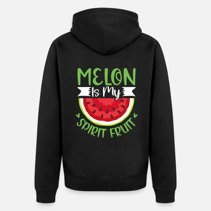 Melon Gift - Unisex Premium Bio Zip Hoodie - Schwarz