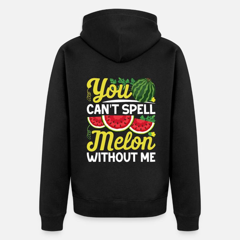 Melon Gift - Unisex Premium Bio Zip Hoodie - Schwarz