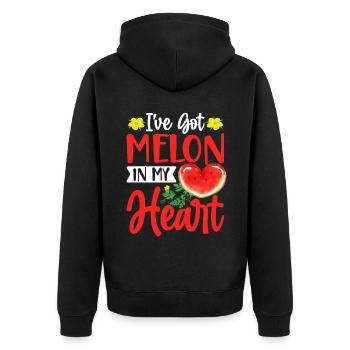Melon Poison - Veste à capuche bio Premium Unisexe - noir - Dos - Nico (187cm)