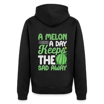 Melon Poison - Veste à capuche bio Premium Unisexe - noir - Dos - Nico (187cm)