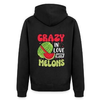 Melon Poison - Veste à capuche bio Premium Unisexe - noir - Dos - Nico (187cm)