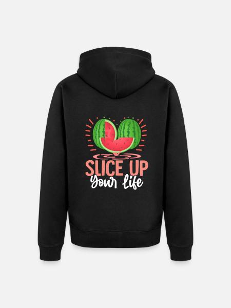 Melon Poison - Unisex Premium Organic Zip Hoodie - black