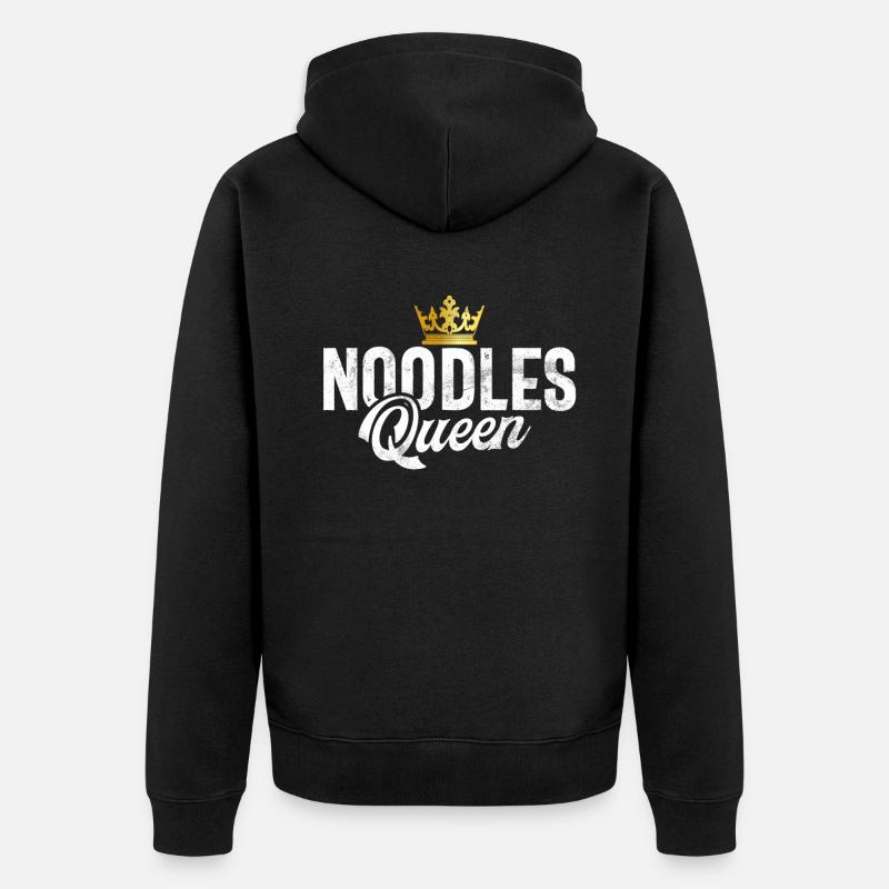 Noodle Lover Gifts - Unisex Premium Organic Zip Hoodie - black